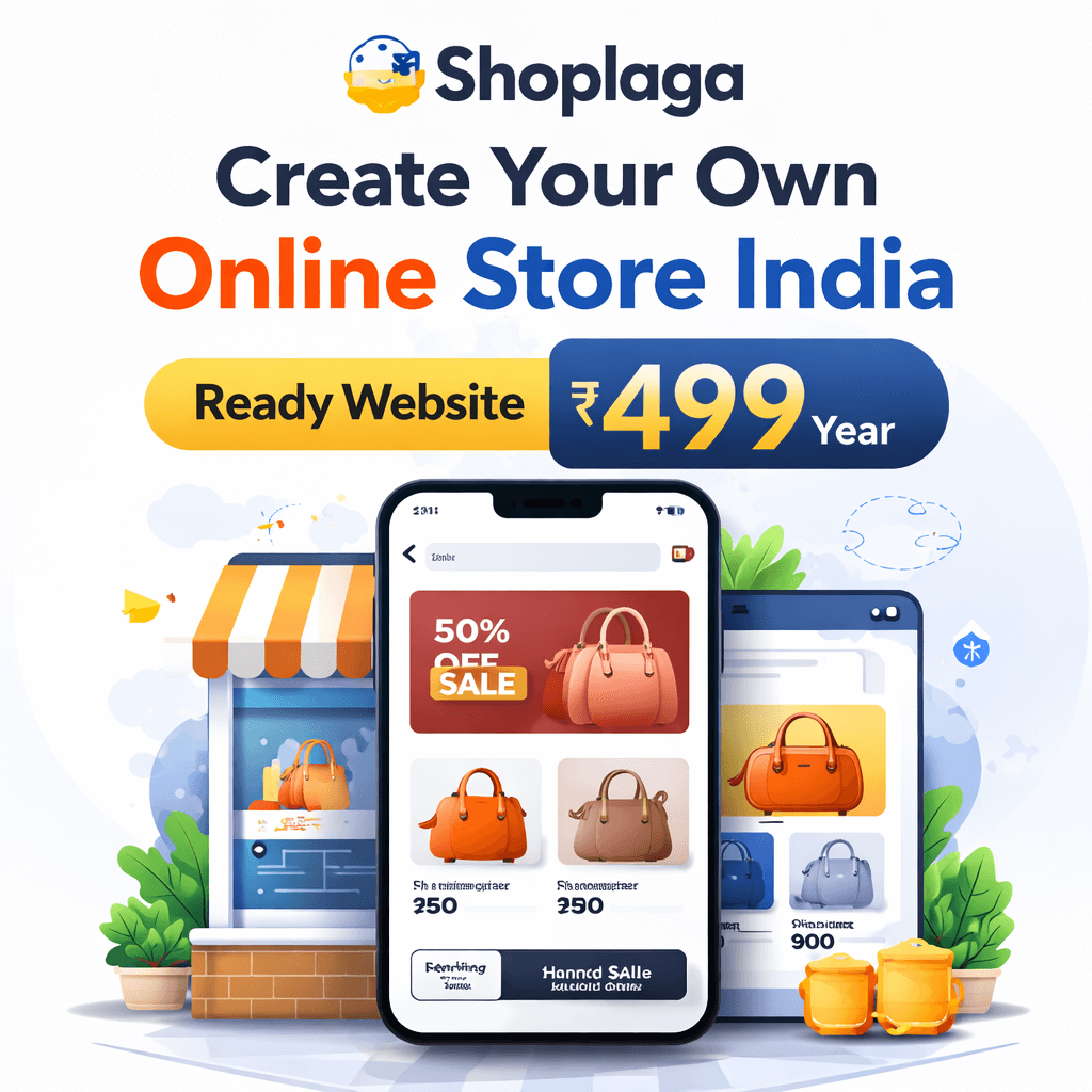 Shoplaga ready-made online store for Indian sellers, mobile-friendly e-commerce website for ₹499/year